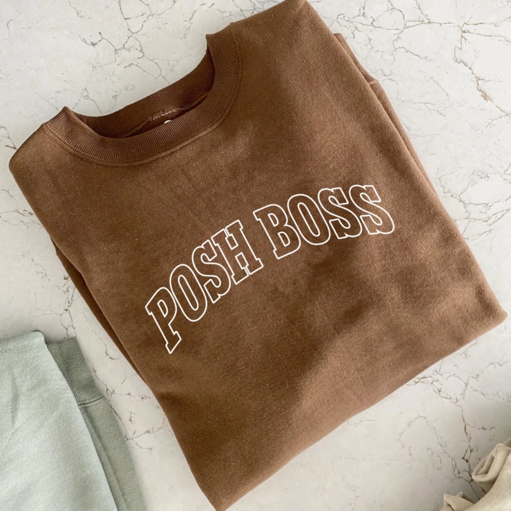 POSH BOSS | Crewneck Sweatshirt | Army Brown